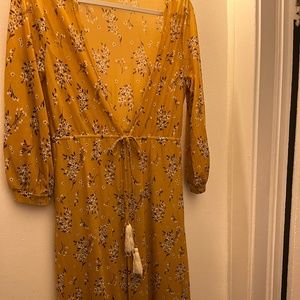 Yellow floral kimono